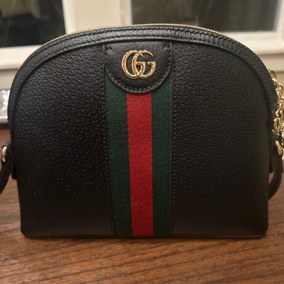 NWT Gucci Ophidia Small Web leather Dome Crossbody bag - Picture 1 of 11